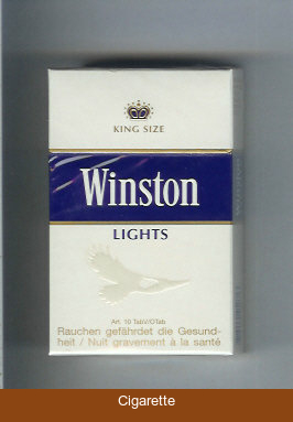 Winston Lights cigarettes hard box