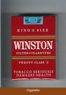 Winston Twenty red cigarettes hard box