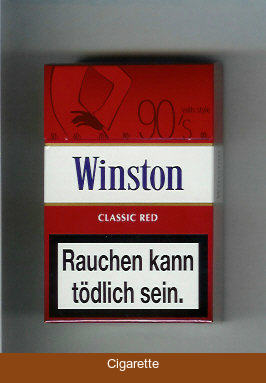 Winston collection version Classic Red 90s cigarettes hard box