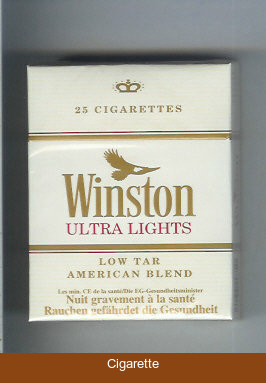 Winston Ultra Lights 25 cigarettes hard box