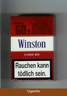 Winston collection version Classic Red 60s cigarettes hard box