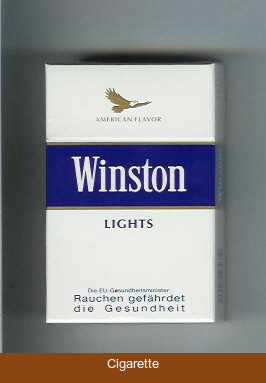 Winston American Flavor Lights cigarettes hard box