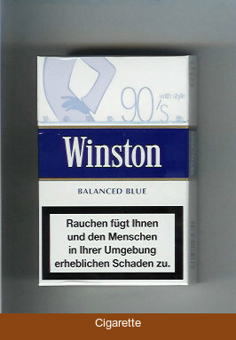 Winston collection version Balanced Blue 90s cigarettes hard box