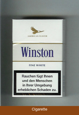 Winston American Flavor Fine White cigarettes hard box