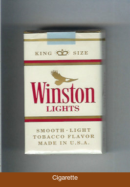 Winston Lights cigarettes White soft box