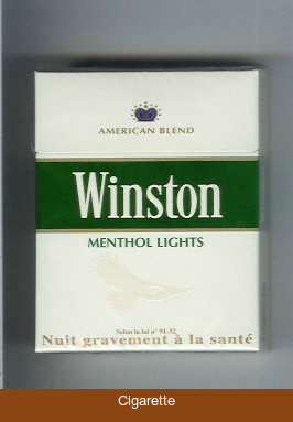 Winston Menthol Lights cigarettes hard box