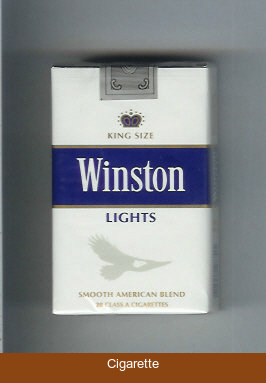 Winston Lights cigarettes soft box