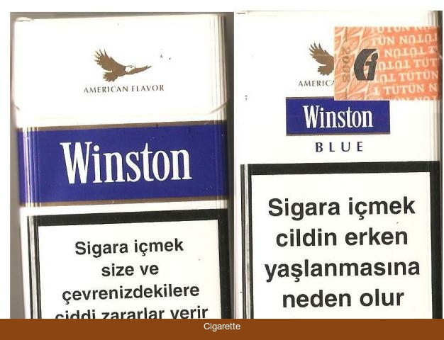 Winston Blue Cigarettes Hard Box