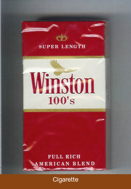Winston 100s Cigarettes Super Length hard box