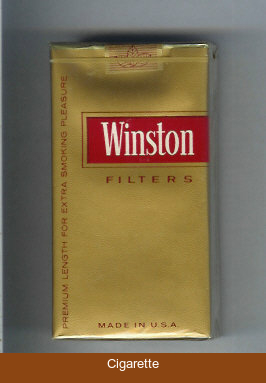 Winston gold Filters 100s cigarettes soft box