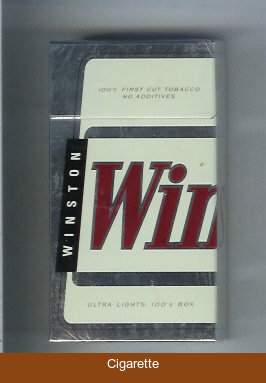 Winston Ultra Lights 100s cigarettes hard box