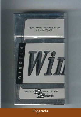 Winston S2000 Smooth Light Blend 100s cigarettes hard box