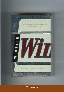 Winston Ultra Lights cigarettes hard box