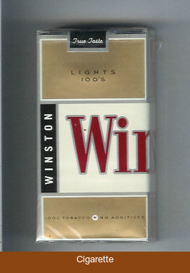 Winston Lights 100s cigarettes soft box