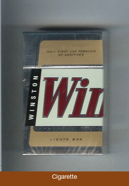 Winston Lights cigarettes hard box