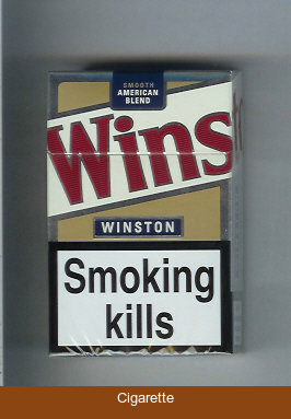 Winston Smooth American Blend cigarettes white and gold hard box