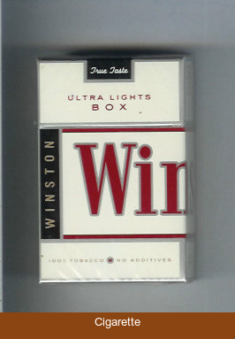 Winston Ultra Lights cigarettes hard box
