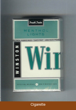 Winston Menthol Lights cigarettes hard box