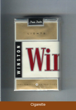 Winston Lights cigarettes soft box