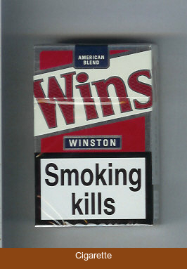 Winston American Blend cigarettes white and red hard box