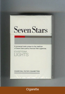 Seven Stars Custom Lights Charcoal Filter cigarettes hard box
