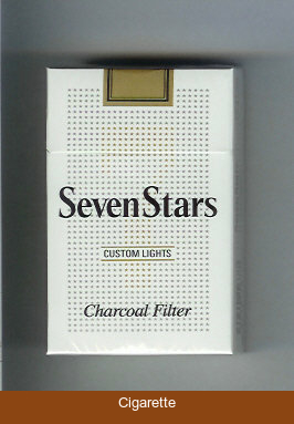 Seven Stars 7 Charcoal Filter Custom Lights cigarettes hard box
