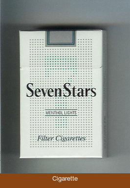 Seven Stars 7 Menthol Lights Filter Cigarettes hard box