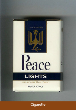 Peace Lights white and blue cigarettes soft box