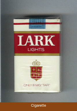 Lark Lights white and red Cigarettes soft box