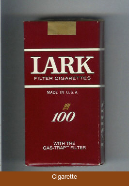Lark Filter Cigarettes 100s With the Gas-Trap Filter red soft box
