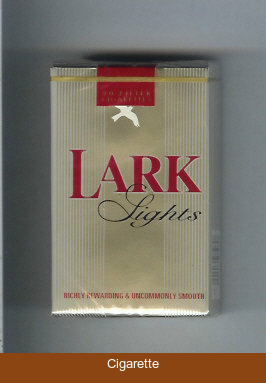 Lark Lights grey Cigarettes soft box