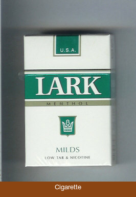 Lark Milds Menthol white and green Cigarettes hard box