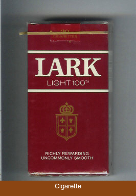 Lark Light 100s Richly Rewarding red Cigarettes soft box