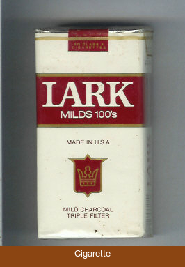Lark Milds 100s white and red Cigarettes soft box