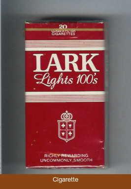Lark Lights 100s Richly Rewarding red and white Cigarettes soft box