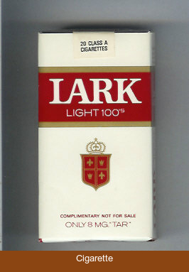 Lark Light 100s white and red Cigarettes soft box