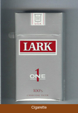 Lark 1 One 100s Charcoal Filter grey and red cigarettes hard box