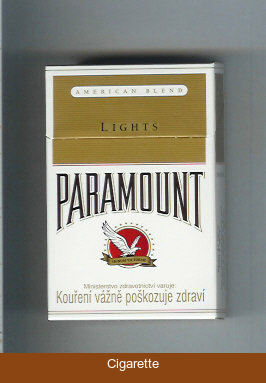 Paramount Lights American Blend cigarettes hard box