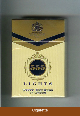 555 Lights State Express of London Cigarettes