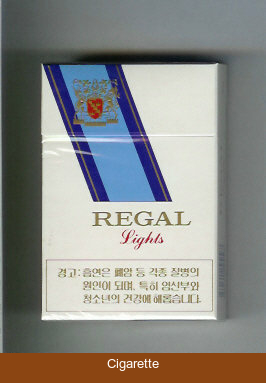 Regal Lights cigarettes hard box