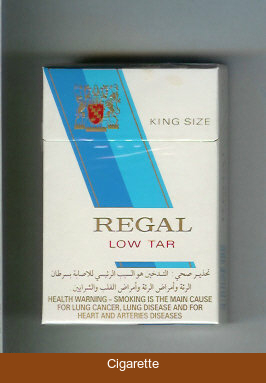 Regal Low Tar cigarettes hard box