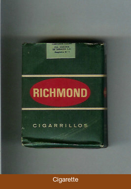 Richmond cigarettes dark green and red soft box