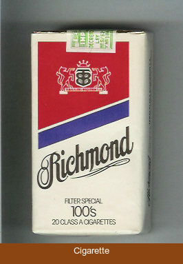 Richmond Filter Special 100s cigarettes soft box