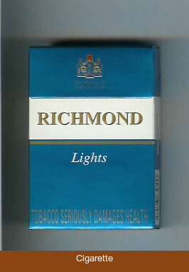 Richmond Lights cigarettes hard box