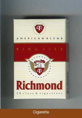 Richmond King Size American Blend cigarette hard box