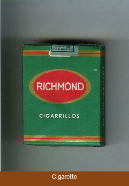 Richmond cigarettes green and red soft box