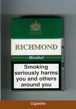 Richmond Menthol cigarettes hard box
