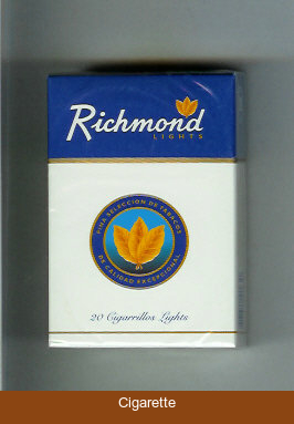 Richmond Lights cigarettes hard box