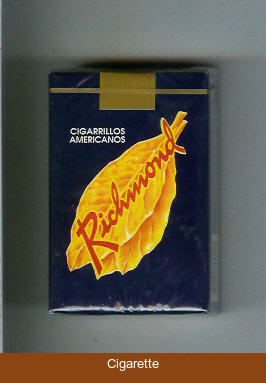 Richmond Cigarillos Americanos cigarettes black and yellow soft box