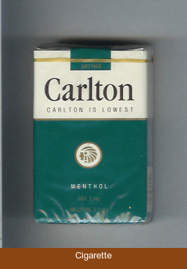 Carlton Menthol Filter cigarettes lowest tar 1mg